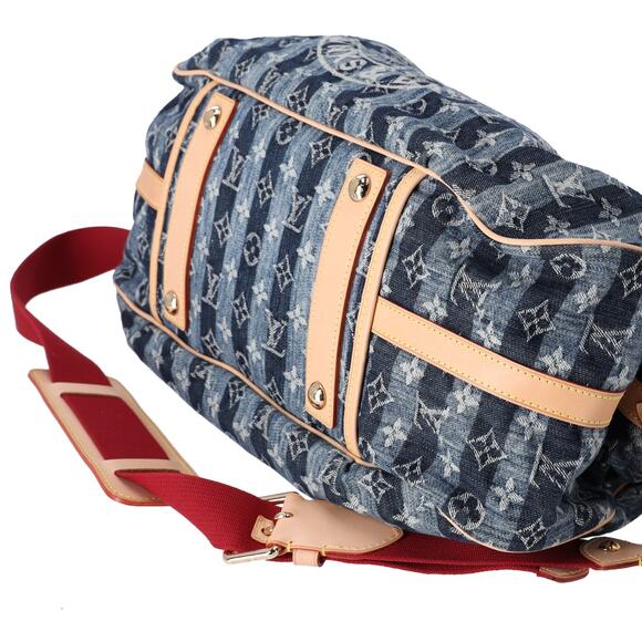 Louis Vuitton Cabas Raye GM Monogram Denim Handbag M95336 Blue - Picture 7 of 9